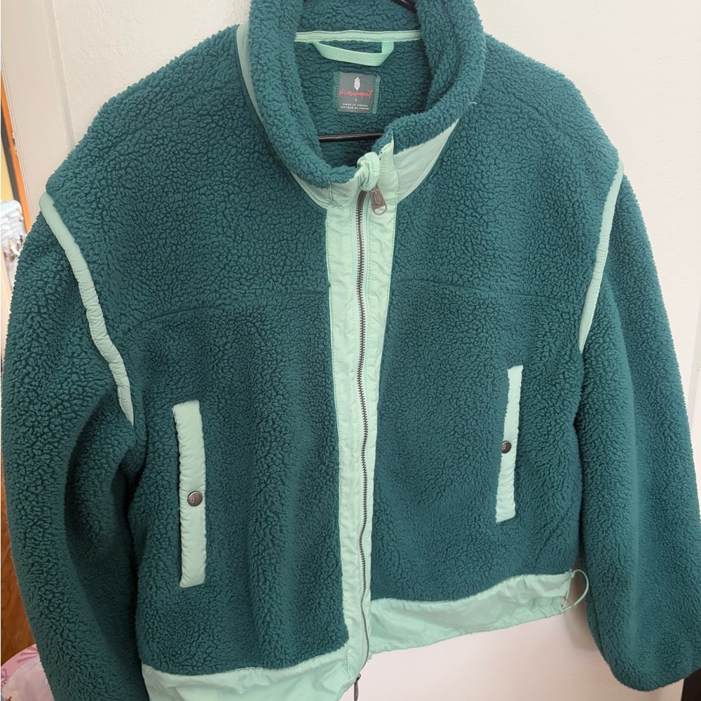 FP Movement by Free People Green Teddy Jacket